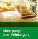 Äldre poriga sten- och klinkergolv